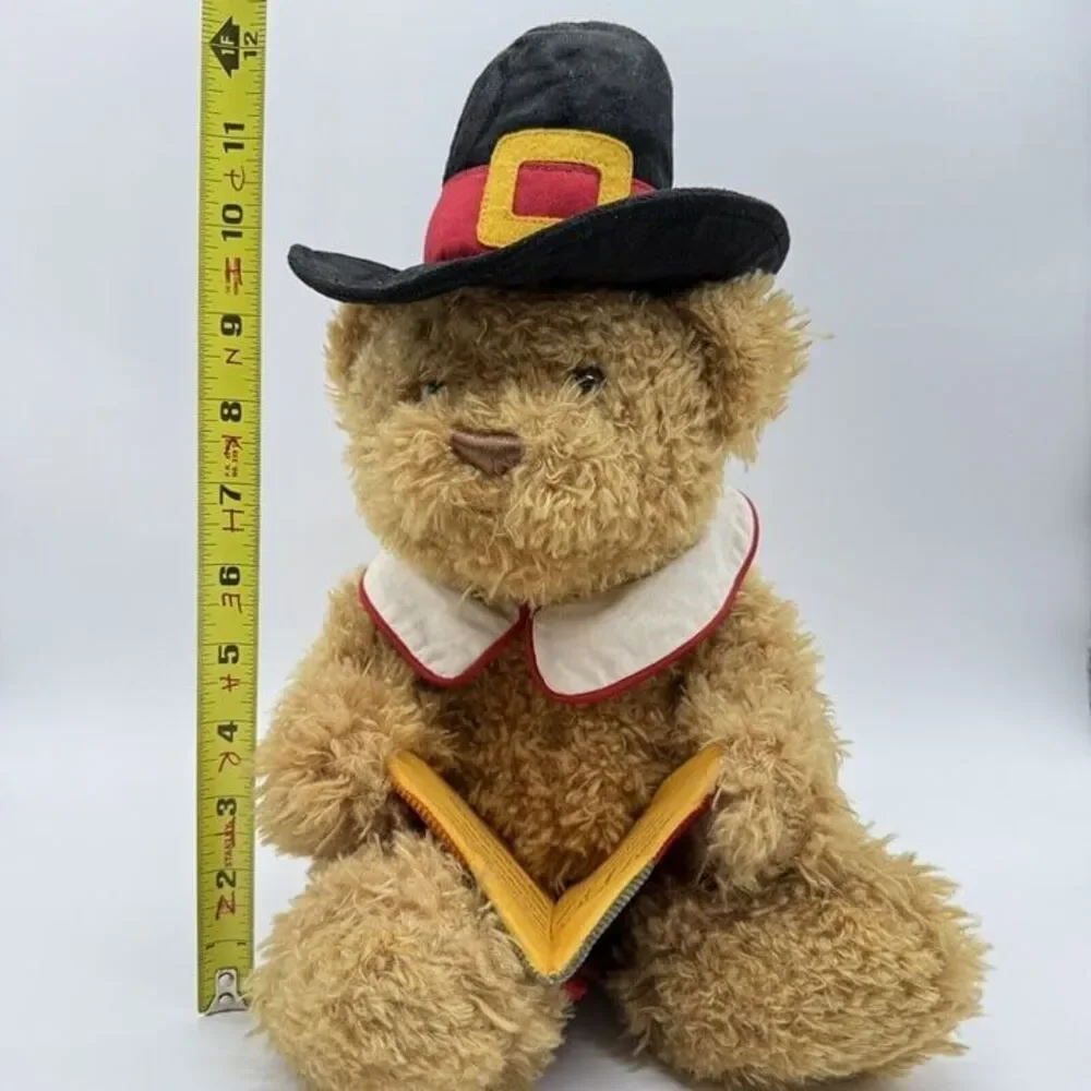 Thanksgiving‎ Gund Story Time Pilgrim Bear Plush W Turkey Book All Tested Works